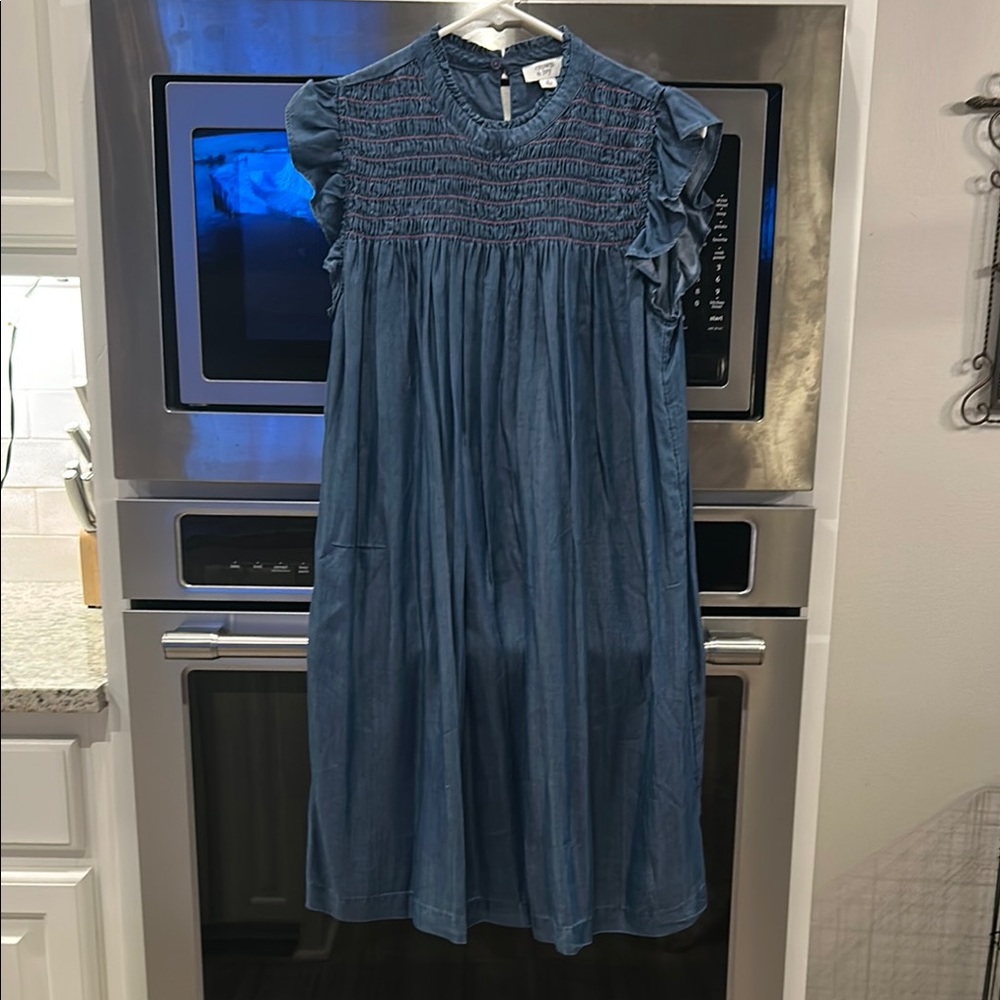 Crown & Ivy Denim Ruffle Dress